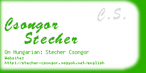 csongor stecher business card